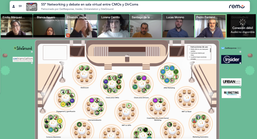 55º Networking y debate entre CMOs y DirComs en sala virtual Captura de pantalla 2022 02 16 a las 17